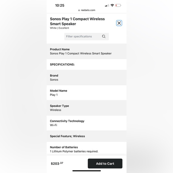 SONOS Play:1 - Excellent Condition/Like New! - Picture 8 of 8